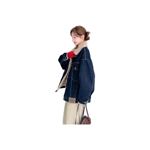 MEXICAN Темно-синий Женские Джинсовые куртки