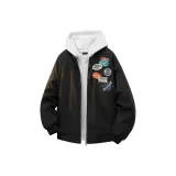 Black Jacket (В комплекте с высококачественным тяжелым белым и серым свитшотом Фотиния)