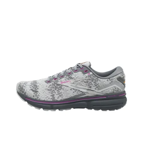 Brooks Ghost 15 Амортизация Низкий Топ Беговые Кроссовки Мужские Серый Фиолетовый