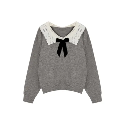 VENICEW Серый с VN Brand Sticker Женская Трикотаж