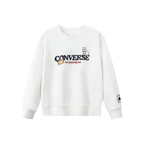 Конверс Классический стиль Белый Школьный возраст Свитшоты