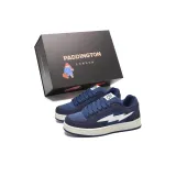 Синий Белый (Темно-синий шнурки)