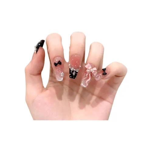 XNTX False Nail Ручной Nail Art Стикер Средний Длинный Длина Прохладный Color Series Телесный