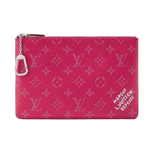 LOUIS VUITTON Key Pouch клатч с застежкой-молнией женский розовый