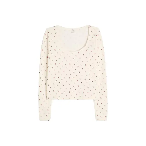 Hollister Экрю Женские T-рубашки