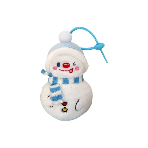 Nodding Bud Bug Зимний Милый Шарф Снеговик Брелок Плюшевый Подвеска 14 см Длина Тела