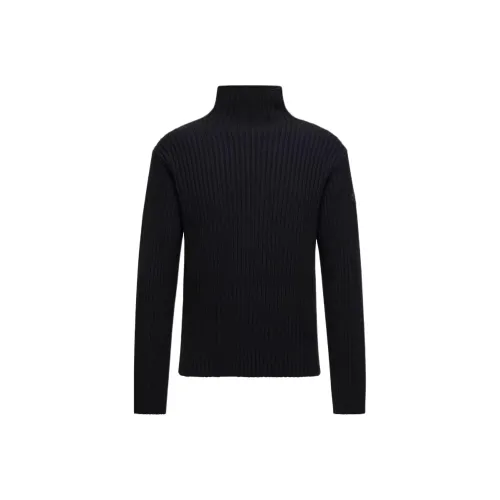 MONCLER Свитер с круглым вырезом из лайны и кашемира для мужчин