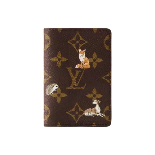 LOUIS VUITTON Холдер для паспорта из холста Мужской Коричневый