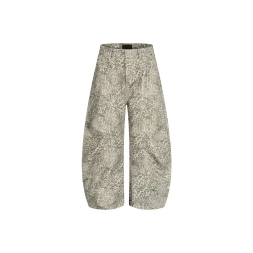 FDYZ Леопардовый принт Унисекс Джинсы