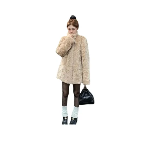 OURUOKE Бархат Feel Пальто Женское