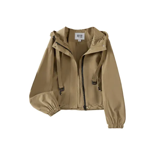 TOUCH Укороченное пальто женское темно-хаки