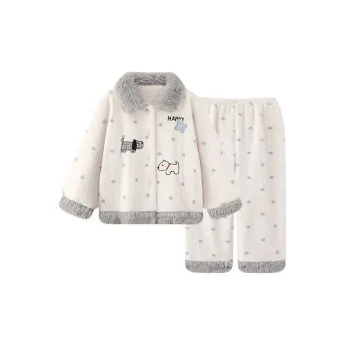 XIAOLIZI Polka Dot Plaid Puppy Women's Pajama Sets