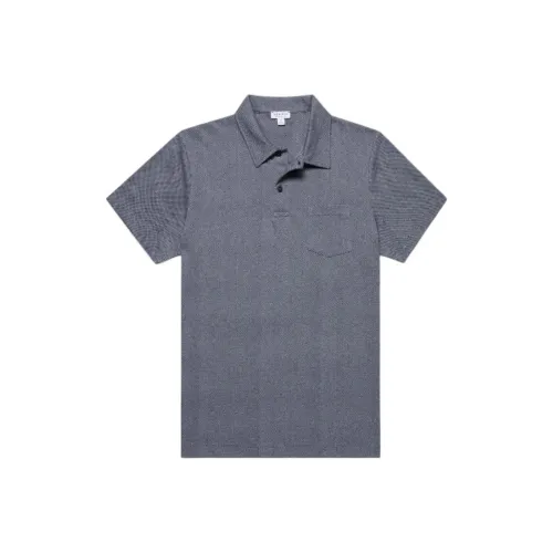 SUNSPEL Морской Синий Серый Мужская Поло