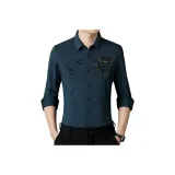 Зеленый, с флисовой подкладкой, термическая рубашка