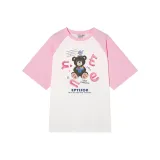 Граффити Медвежонок - Белый и Розовый