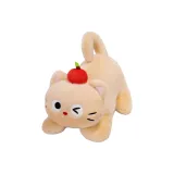 Желтое яблоко, кошка