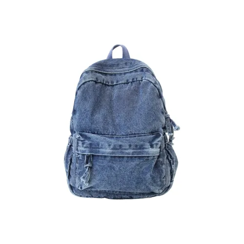 NANXIAOXIANG Denim Backpack Standard Unisex Dark Blue Gray Blue NANXIAOXIANG Деним Рюкзак Стандартный Унисекс Темно-синий Серый Синий