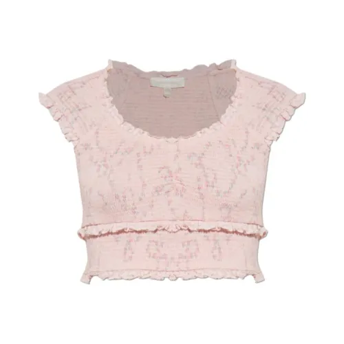 LOVESHACKFANCY Кроп Топ Женский