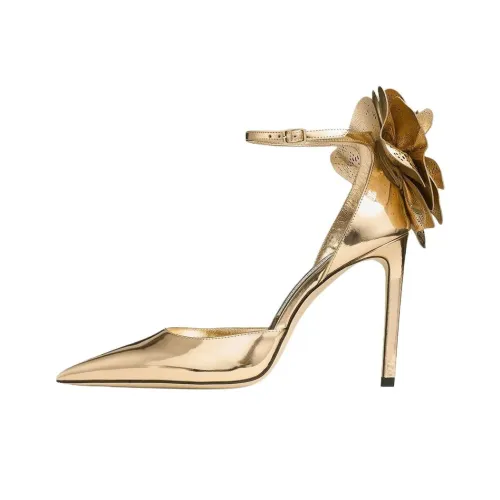 Jimmy Choo Marja Узкий каблук Высокие каблуки 10 см Женские Золотой