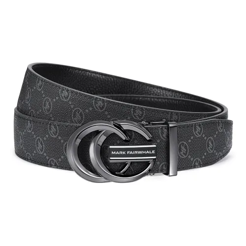 FAIRWHALE ПВХ Кожаные ремни Мужской Черный 3,5 см