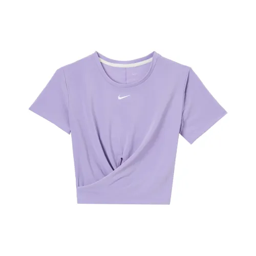 Nike Комплект с короткими рукавами T-Shirt Женская Фиолетовый
