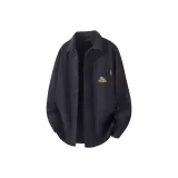 [Флисовая подкладка, вельвет, рубашка] Темно-серый (Логотип на груди "Рассвет гор" в цвете Tb)