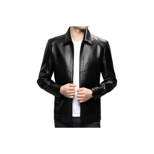 27DESHENGHUO Кожаная куртка мужская