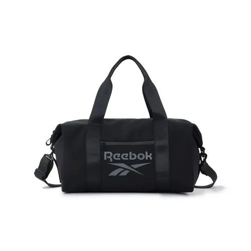 Reebok Ткань Путешественная Сумка Одно Плечо Через Плечо Спортивная Сумка Унисекс Черный Серый