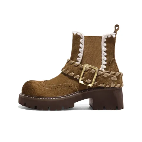 H YXIANG 11cm Вязаные Ботинки Женские