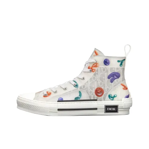 Kenny Scharf x DIOR B23 Высокие Топы Стильные Скейтбординги Унисекс Многоцветные