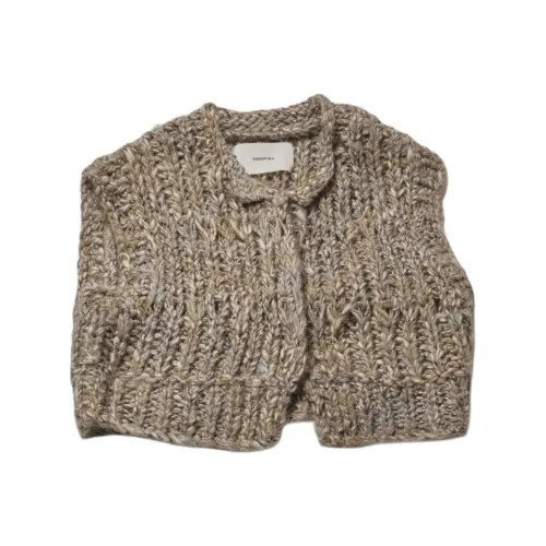 Todayful Женский топ без рукавов таупового цвета