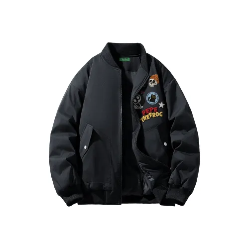 Pepe the Frog Бейсбольная пуховая куртка унисекс