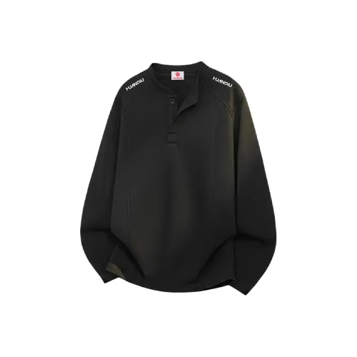 HUANQIU Длинный рукав Т-рубашка Унисекс