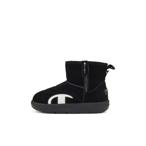 Champion Kids Slip-resistant Abrasion-resistant Thermal High-Top Snow Boots Black Children's