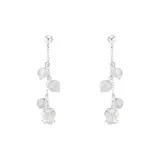 Кристальный браслет с бусинами в цветочном дизайне, ярко-серебристого цвета