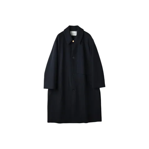 CULLNI Fw25 Lamb Wool Melton Layered Long Coat Unisex CULLNI Fw25 Овца Шерсть Мелтон Многослойный Длинный Пальто Унисекс