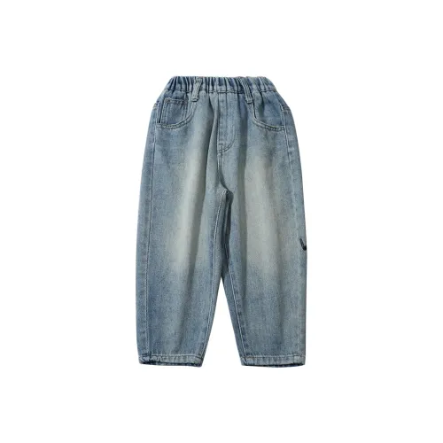 SHIBU Le Сяо Тень Медвежонок Dad Брюки Цвет изображения Пре-школа Джинсы