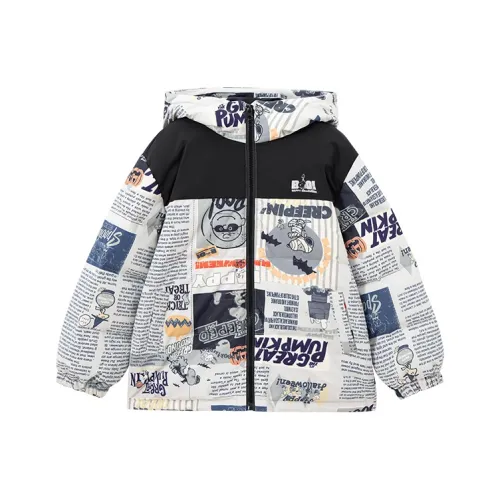 SNOOPY Пуховик Черный для детей 3-7 лет