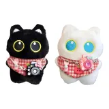 2 шт (черный+белый) [Розовый фартук + Фотография]