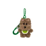 Коричневый Вест-хайленд Charm + Зеленые брелоки для слюни