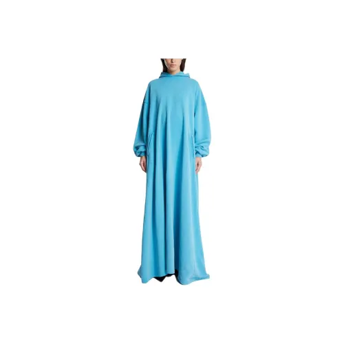 Balenciaga Fw25 Длинное платье с длинными рукавами свободный крой женское