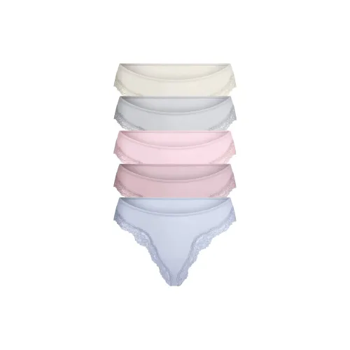 SKIMS Праздника Fw25 FITS EVERYBODY Кружево Cheeky TANGA 5 пар Стринг Женские 5 пар