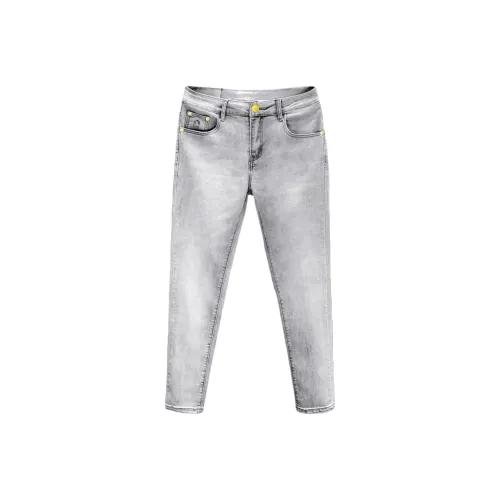 CAT'S PAW Серый Унисекс Джинсы