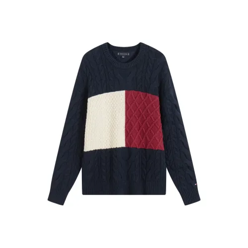 Tommy Hilfiger Темно-синий Красный Белый DW5 Мужские Свитера