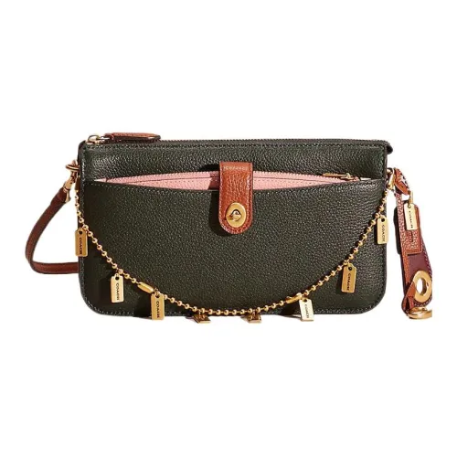 COACH NOA POP Up Pebble Leather Shoulder Bag Small Women's Amazon Green COACH NOA POP Вверх Галька Кожа Сумка на плечо Маленькая Женская Amazon Зеленый