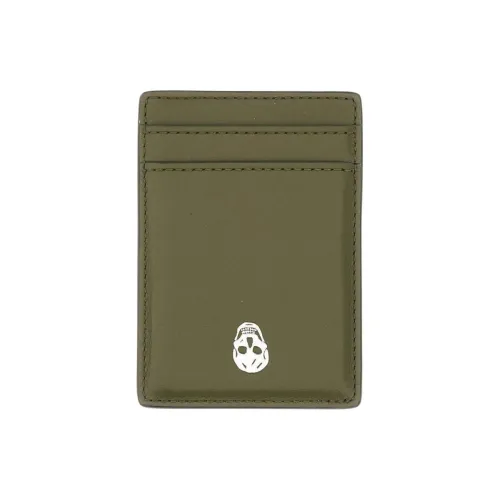 Alexander McQueen Дизайн с черепами держатель для карт мужской зеленый