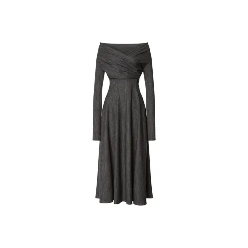 ALBERTA FERRETTI Длинное платье с длинными рукавами женское