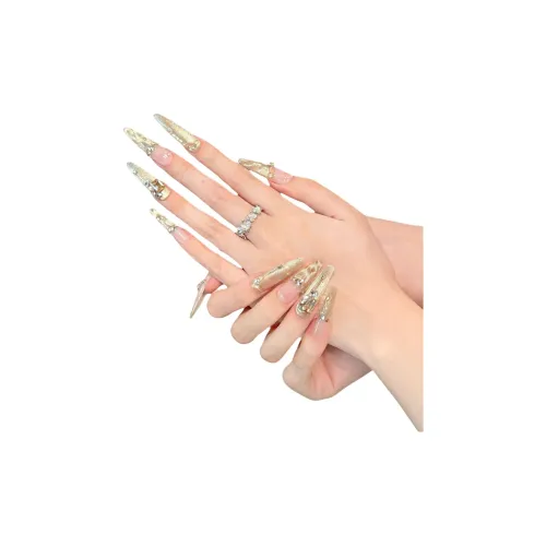 XIAMEIYU Золотая коробка для летнего ухода Премиум Кошачий глаз Фальшивый ногтик Острый тип Золотой Смоки Кокетка