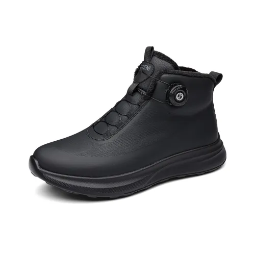 POPULAR ROUSE PR Амортизация Легкий Теплоизоляционный MID Топ Повседневная обувь Мужской Черный