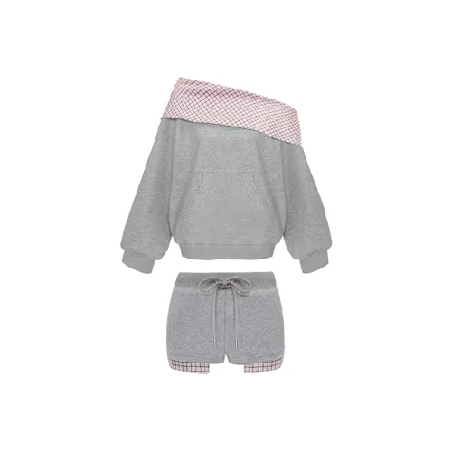 MDEHT Серый Женский Повседневный Костюм